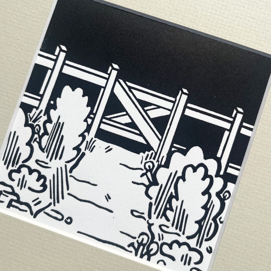 The Journey - Lino Print