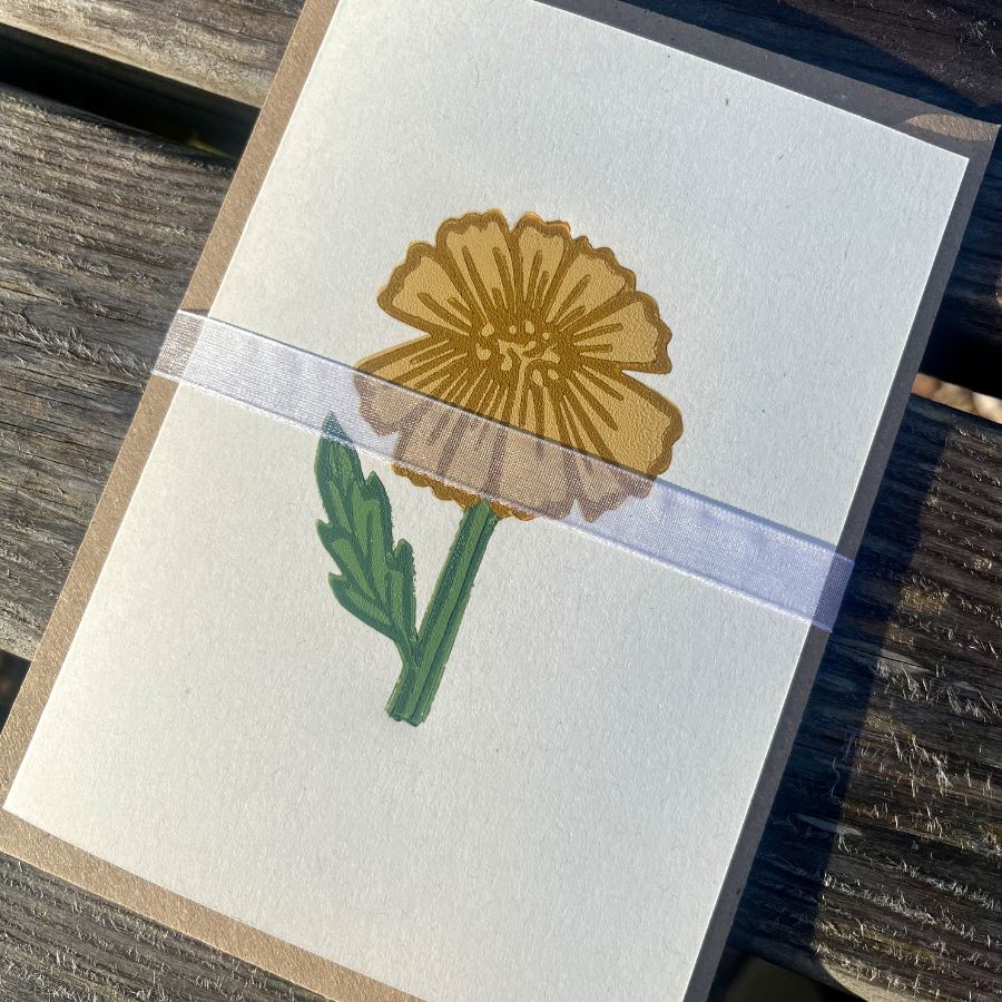 Yellow Chamomile Greeting Card - A6