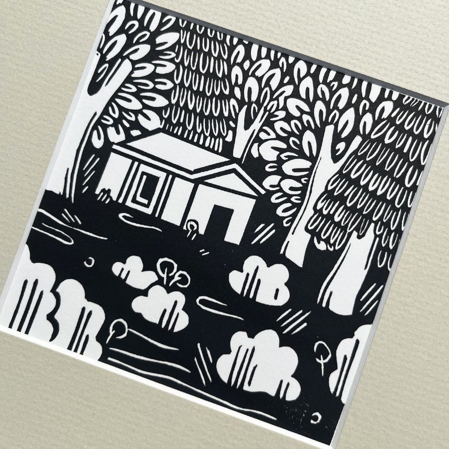 The Secret Place - Lino Print