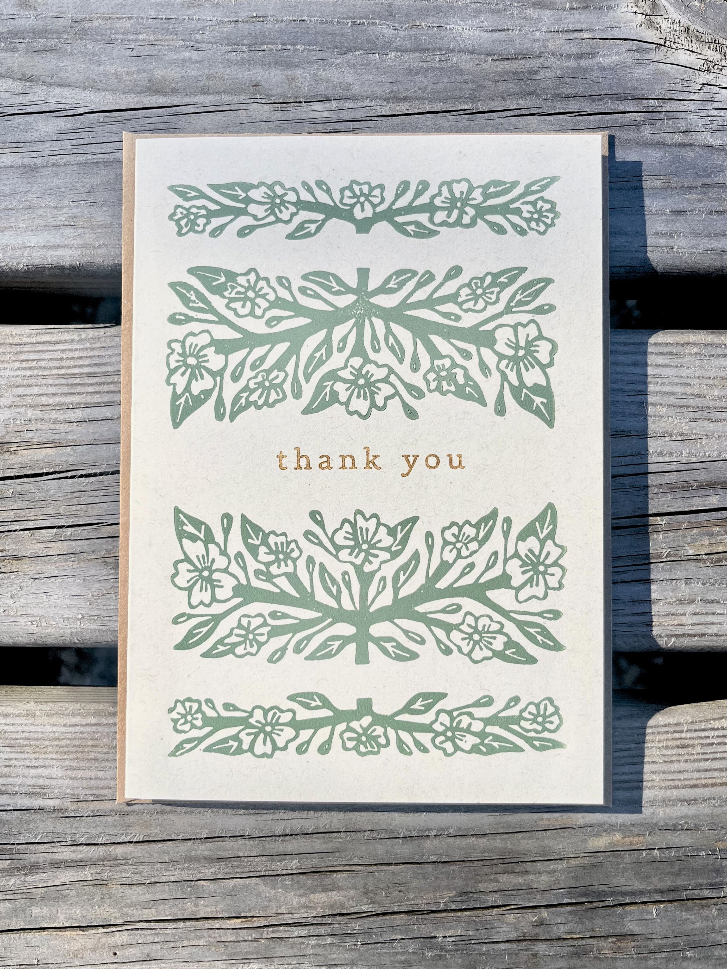 Thank You Greeting Card - 5"x7"