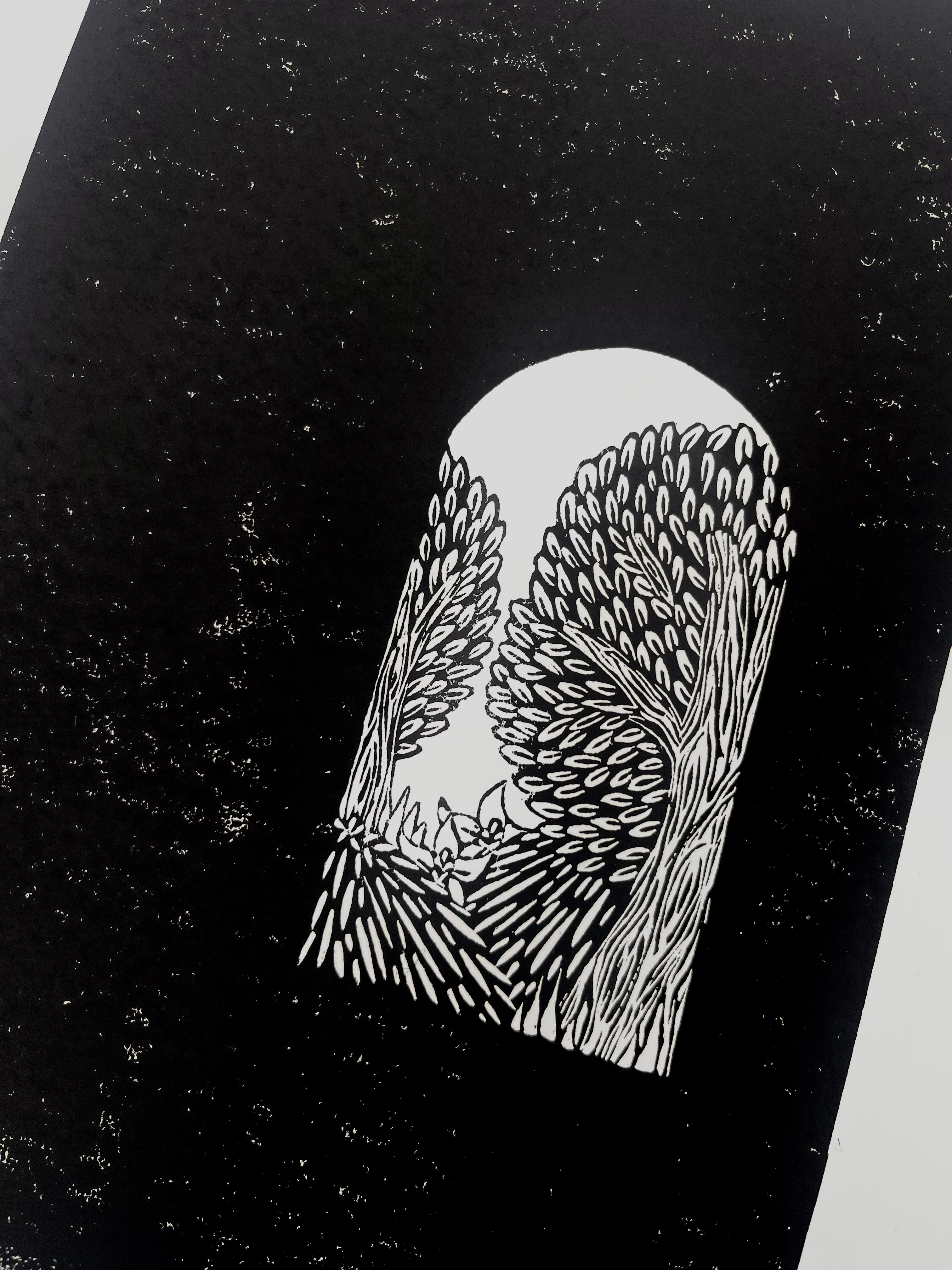 The Now & The Not Yet A3 Lino Print