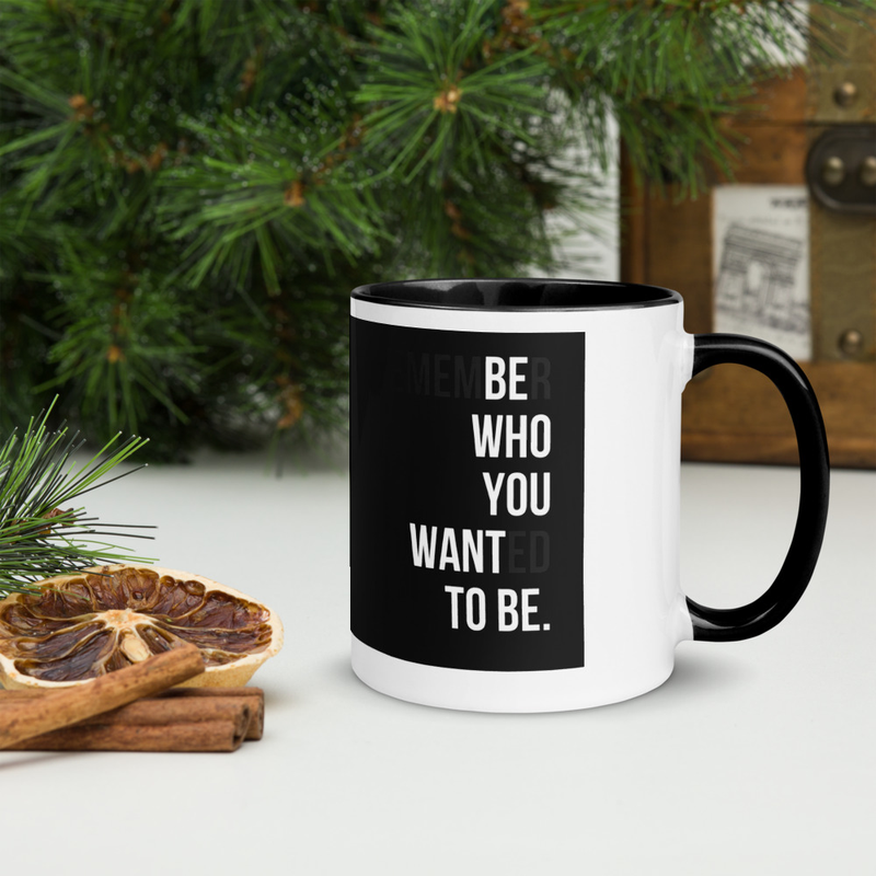 Black and white office inspired mug