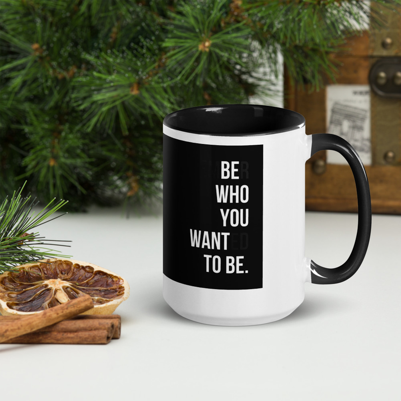 Black and white office inspired mug