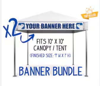 Tent Banner-Top Skirt (Upload your artwork)