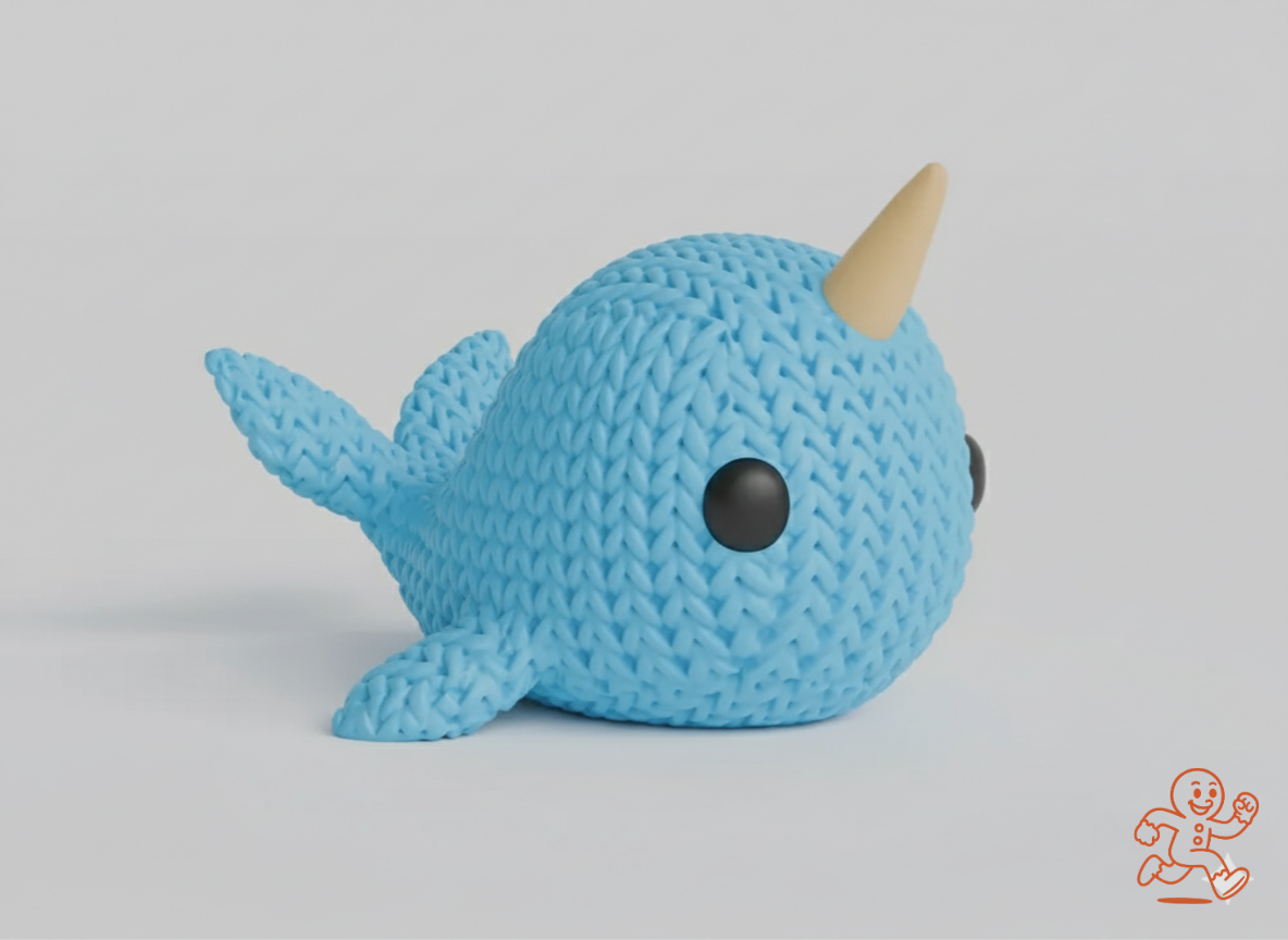 Narval — Figura 3D “knitted” coleccionable
