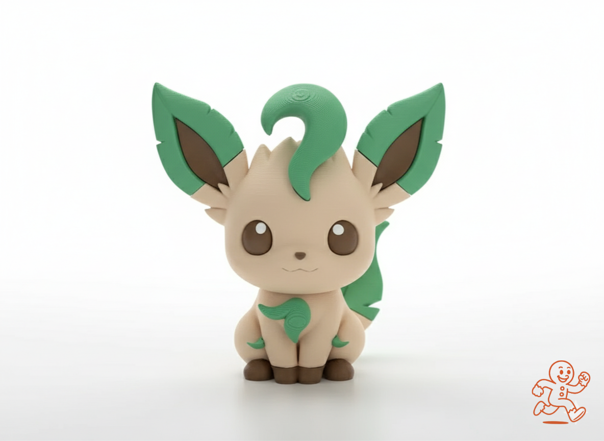 Leafeon Chibi — Figura 3D coleccionable