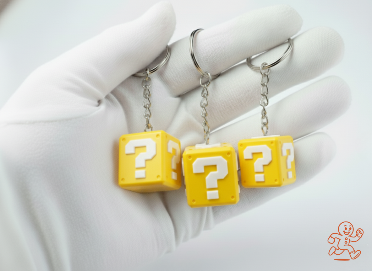 Bloque Interrogación — Llavero Super Mario 3D