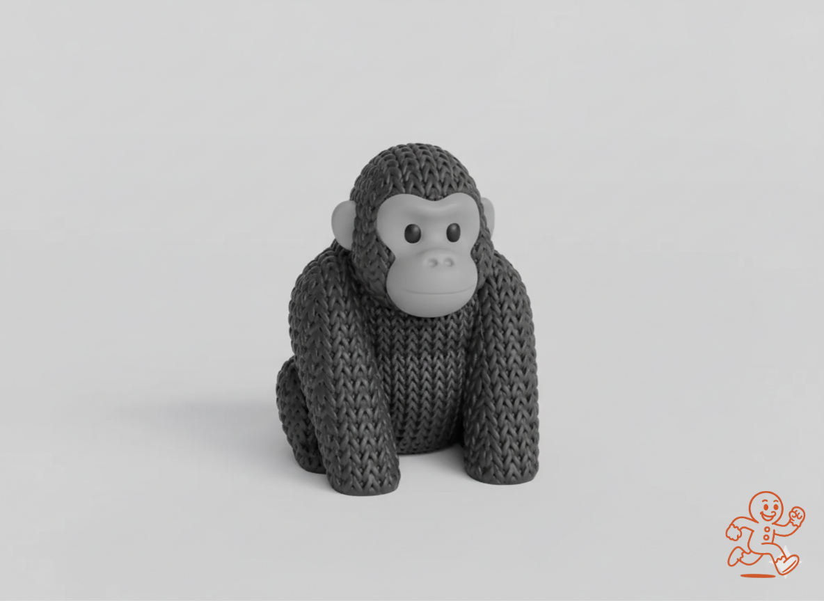 Gorila — Figura 3D “knitted” coleccionable