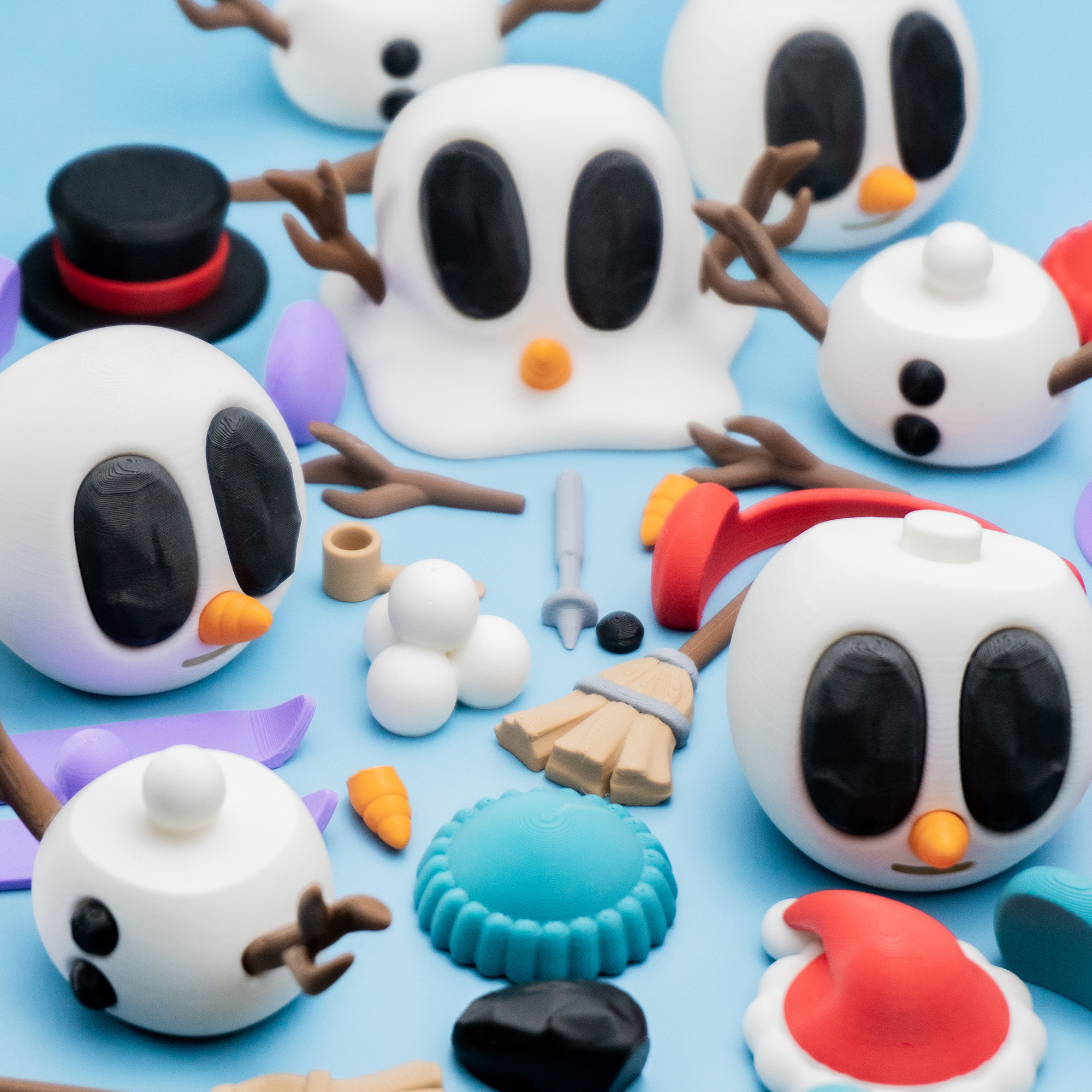 SnowBlobs — Pack de 5 muñecos de nieve