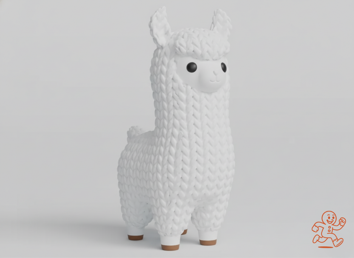 Llama — Figura 3D “knitted” coleccionable