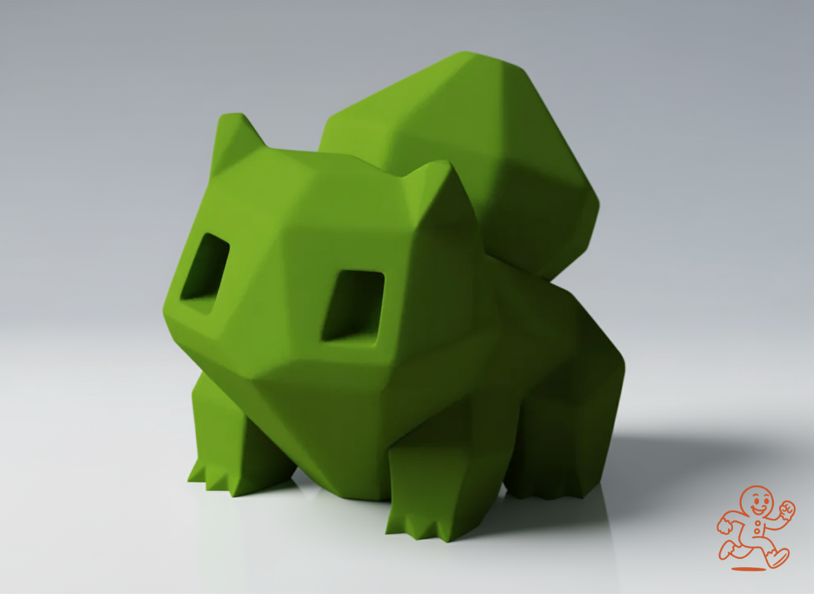 Bulbasaur Low-Poly — Figura 3D coleccionable