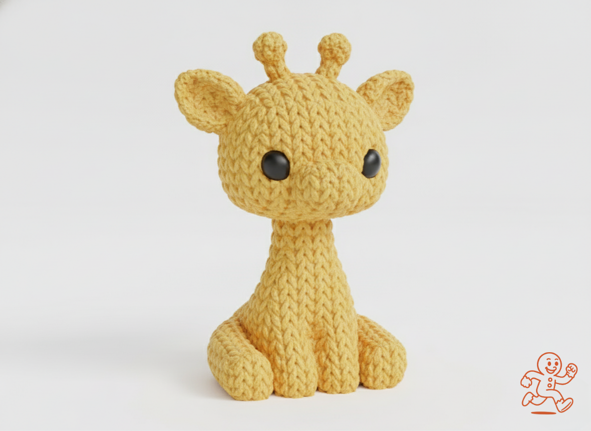 Jirafa — Figura 3D “knitted” coleccionable
