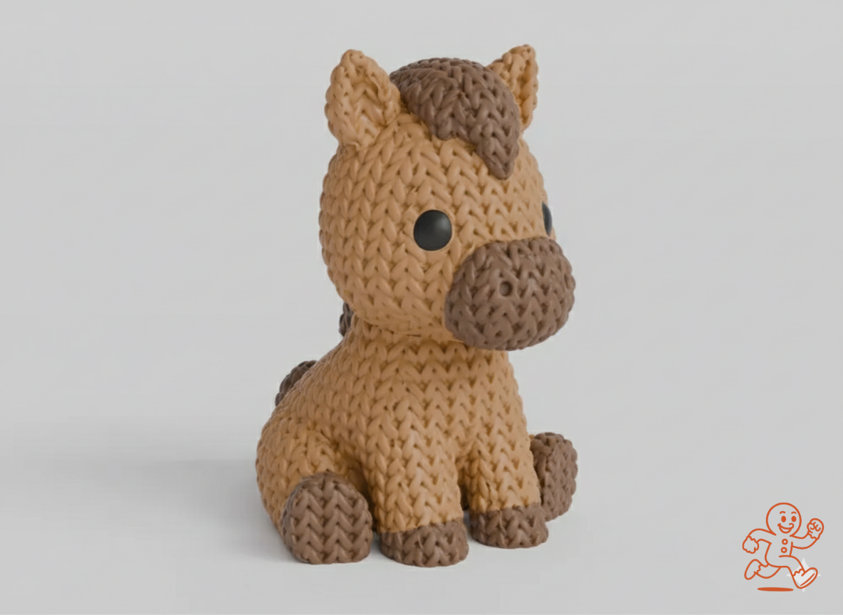 Caballo — Figura 3D “knitted” coleccionable