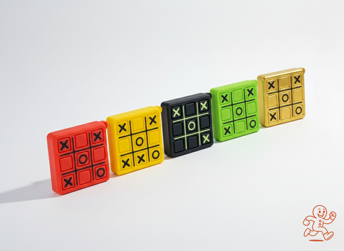 Triquiwi Pocket — Llavero tres en raya 3D