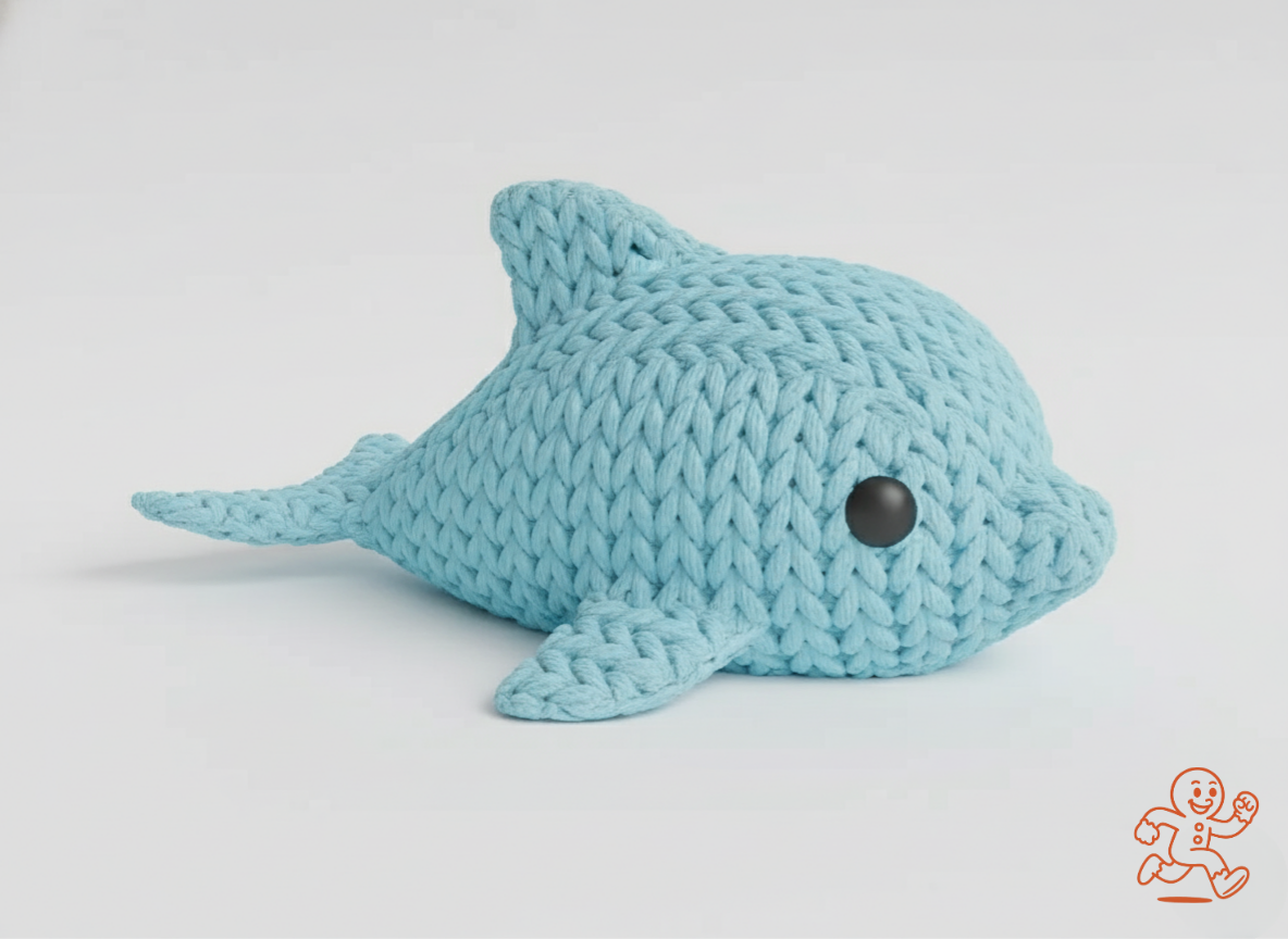 Delfín — Figura 3D “knitted” coleccionable