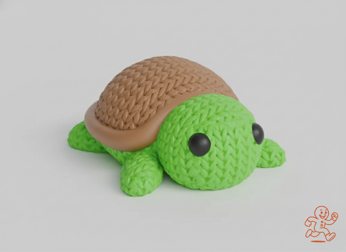 Tortuga — Figura 3D “knitted” coleccionable