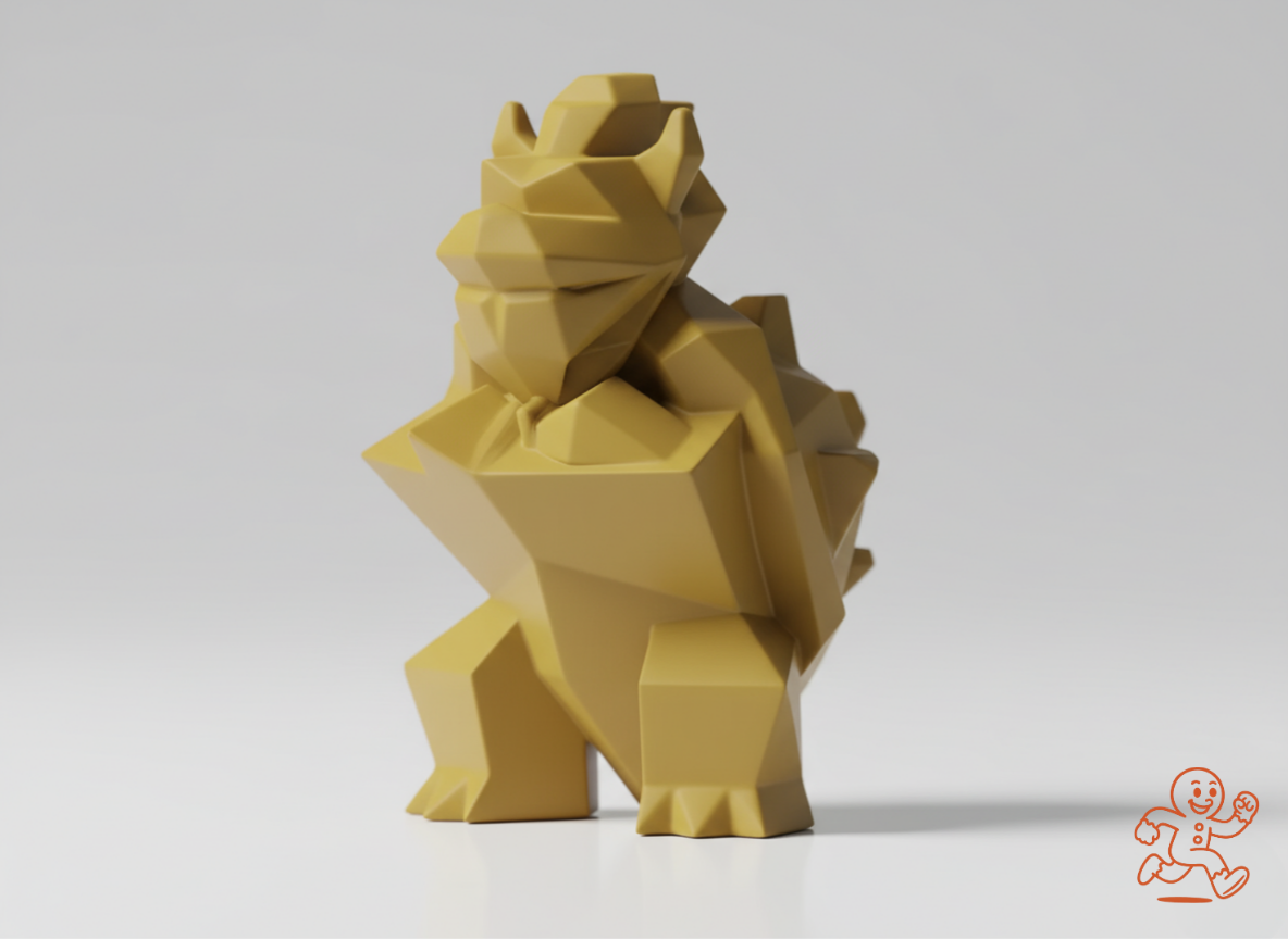 Bowser Low-Poly — Figura 3D coleccionable