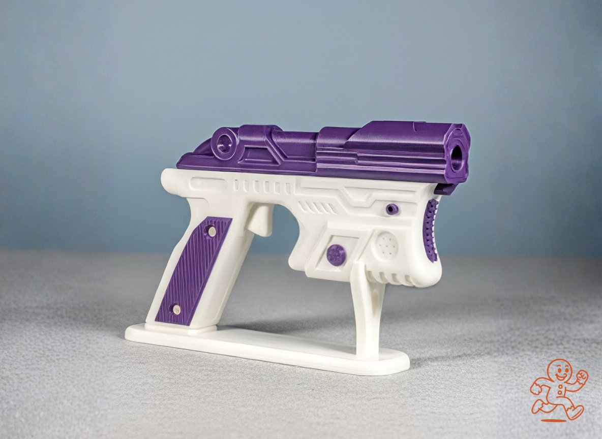 Pistola Sci-Fi — Réplica 3D coleccionable (2 colores personalizables)