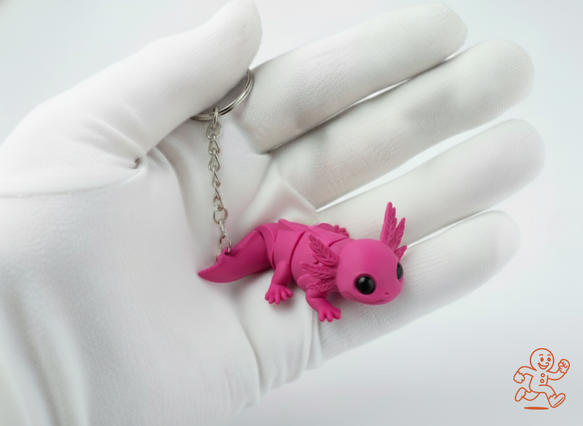 Ajolote Flexi — Llavero articulado 3D