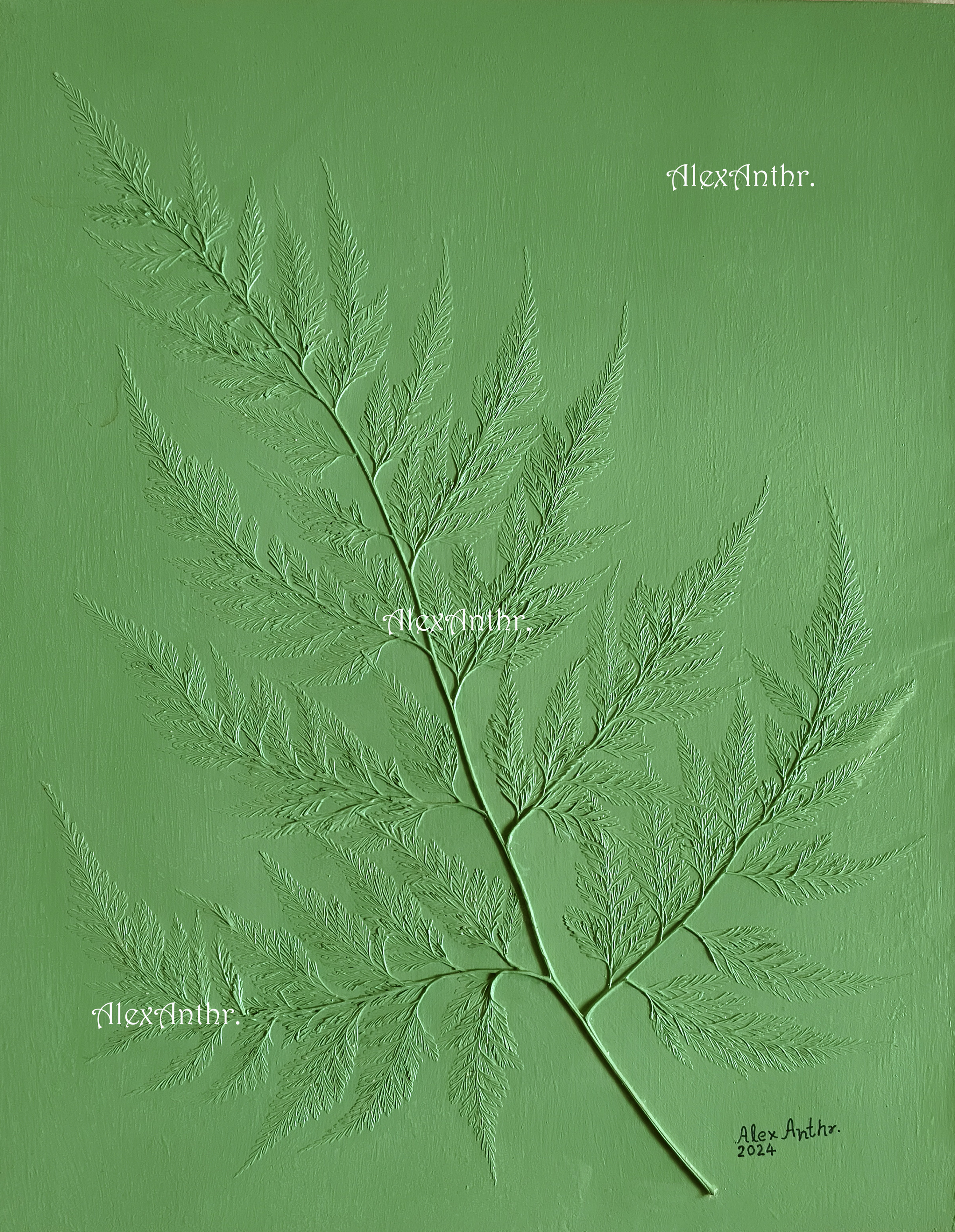 Echoes in Green (30 x 38 cms)