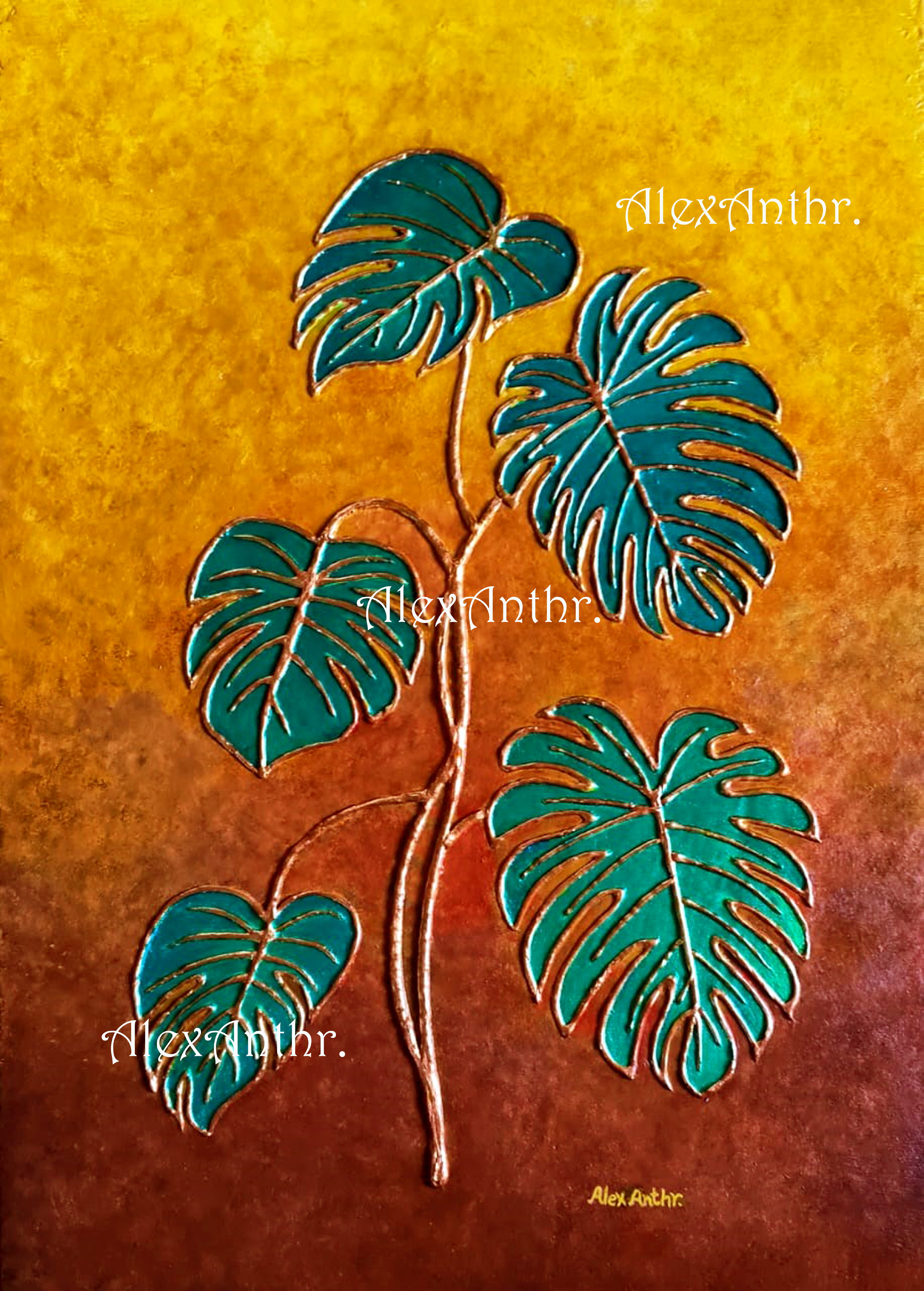 Emerald Ascent (30 x 43 cms)