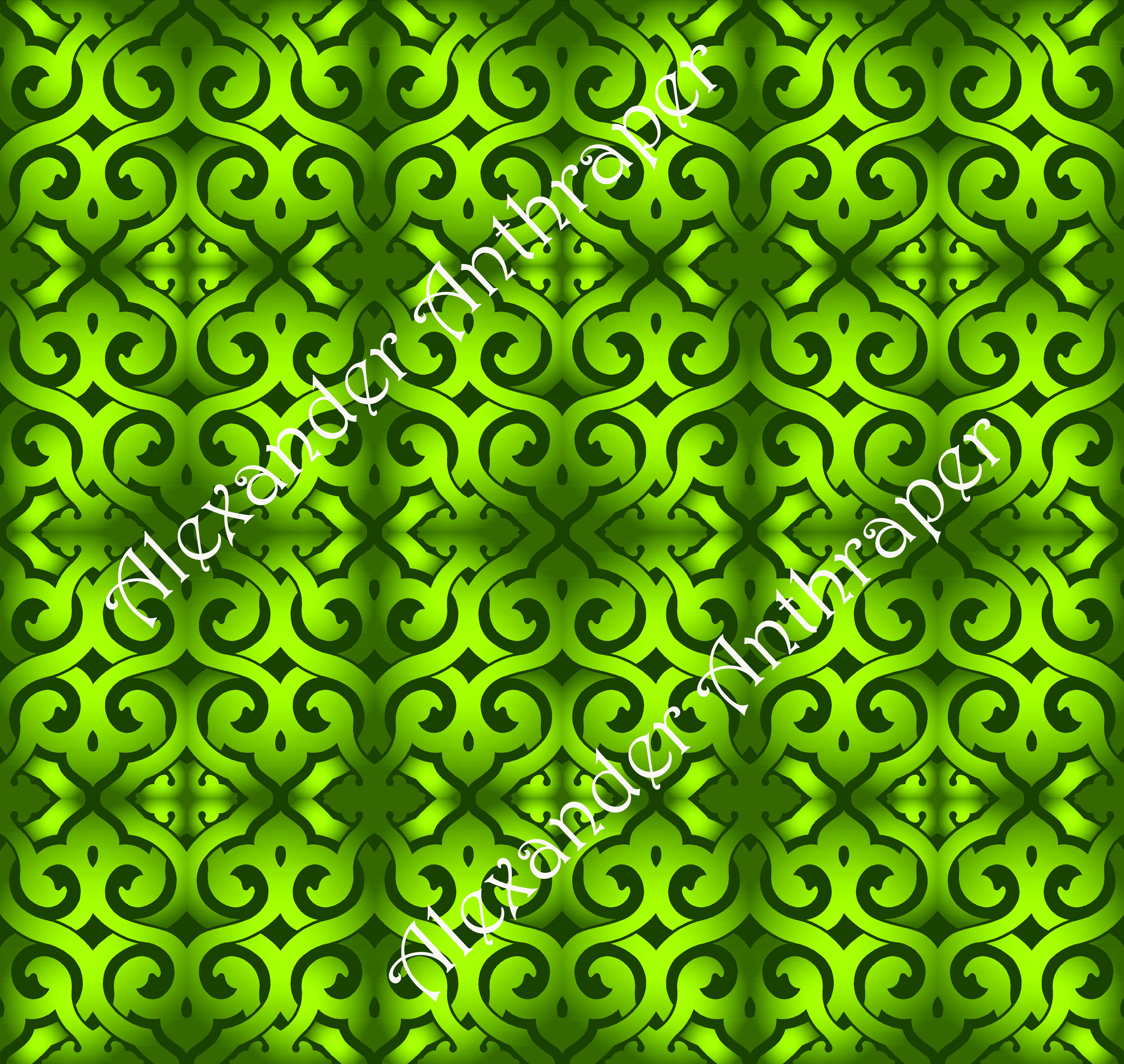 Emerald Arabesque Harmony (Seamless-2C)