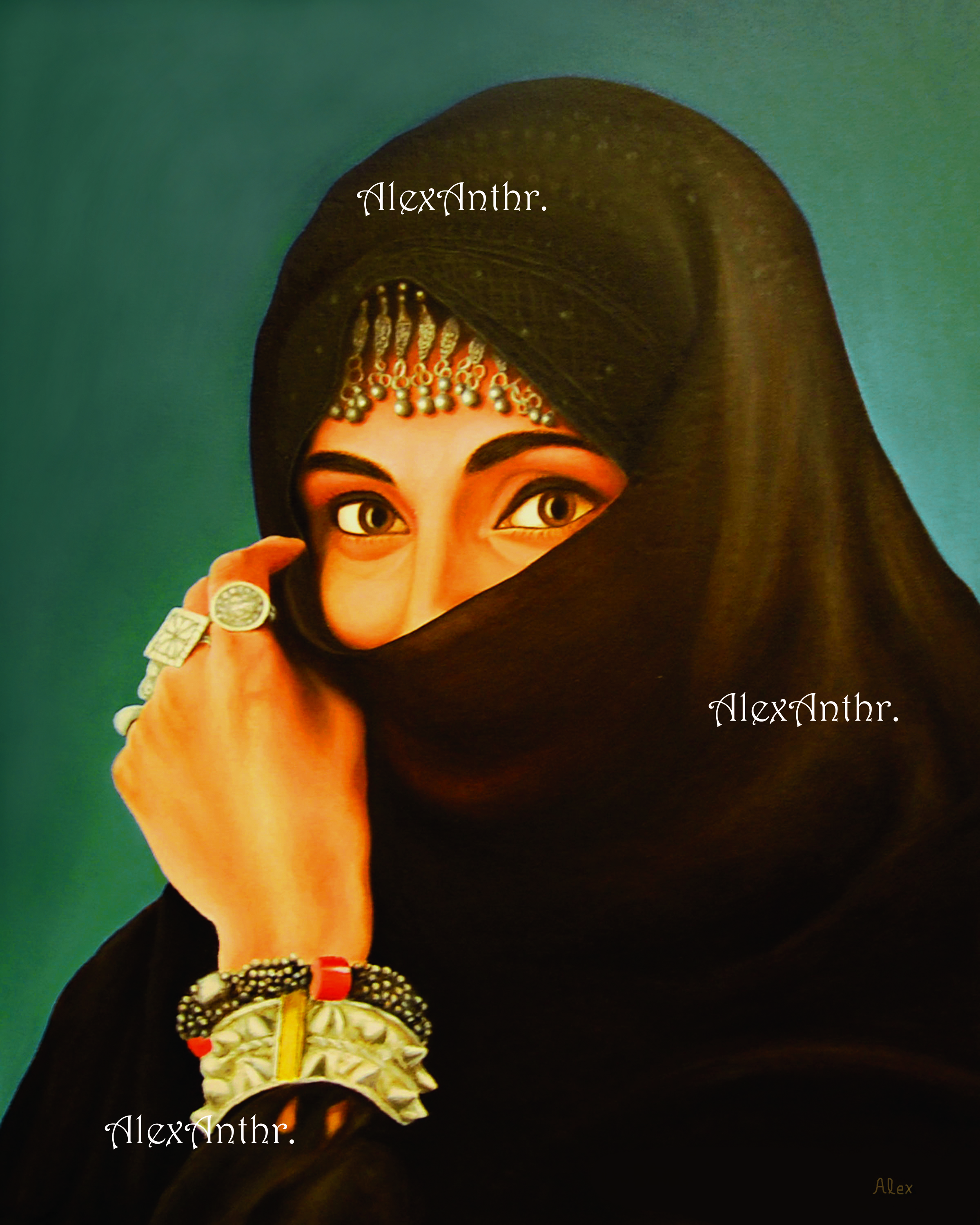 The Enigmatic Muse (65 x 50 cms)