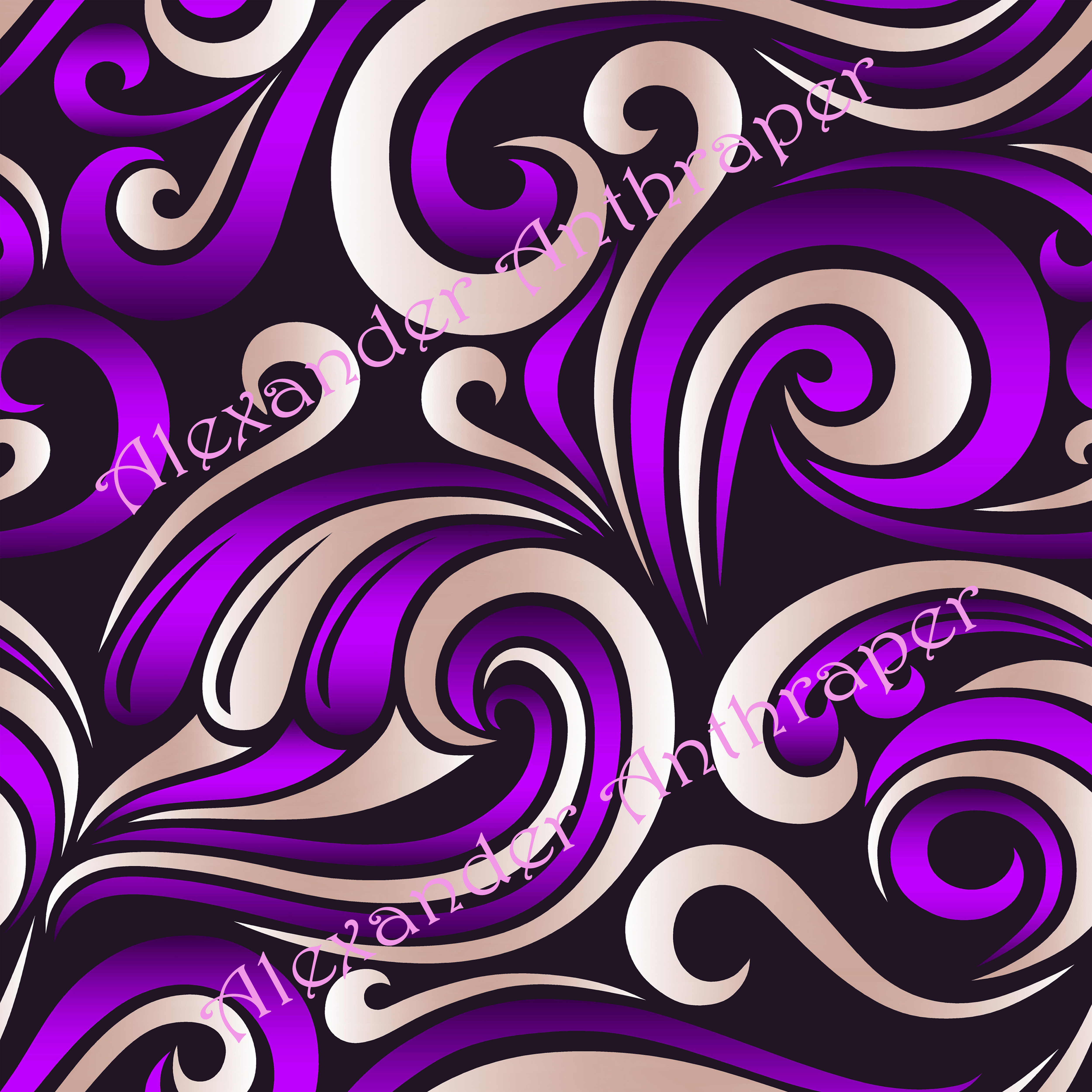 Violet Swirl Elegance (Seamless-Z1-A)