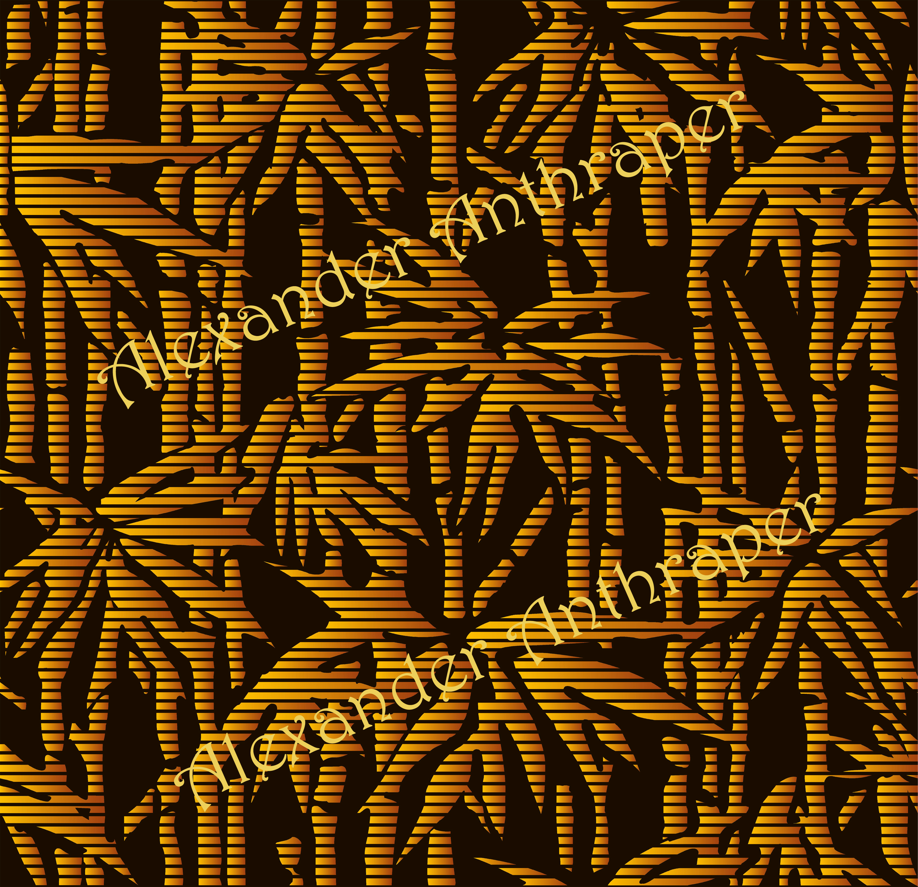 Golden Bamboo Silhouette (Seamless-Bamboo-C3)