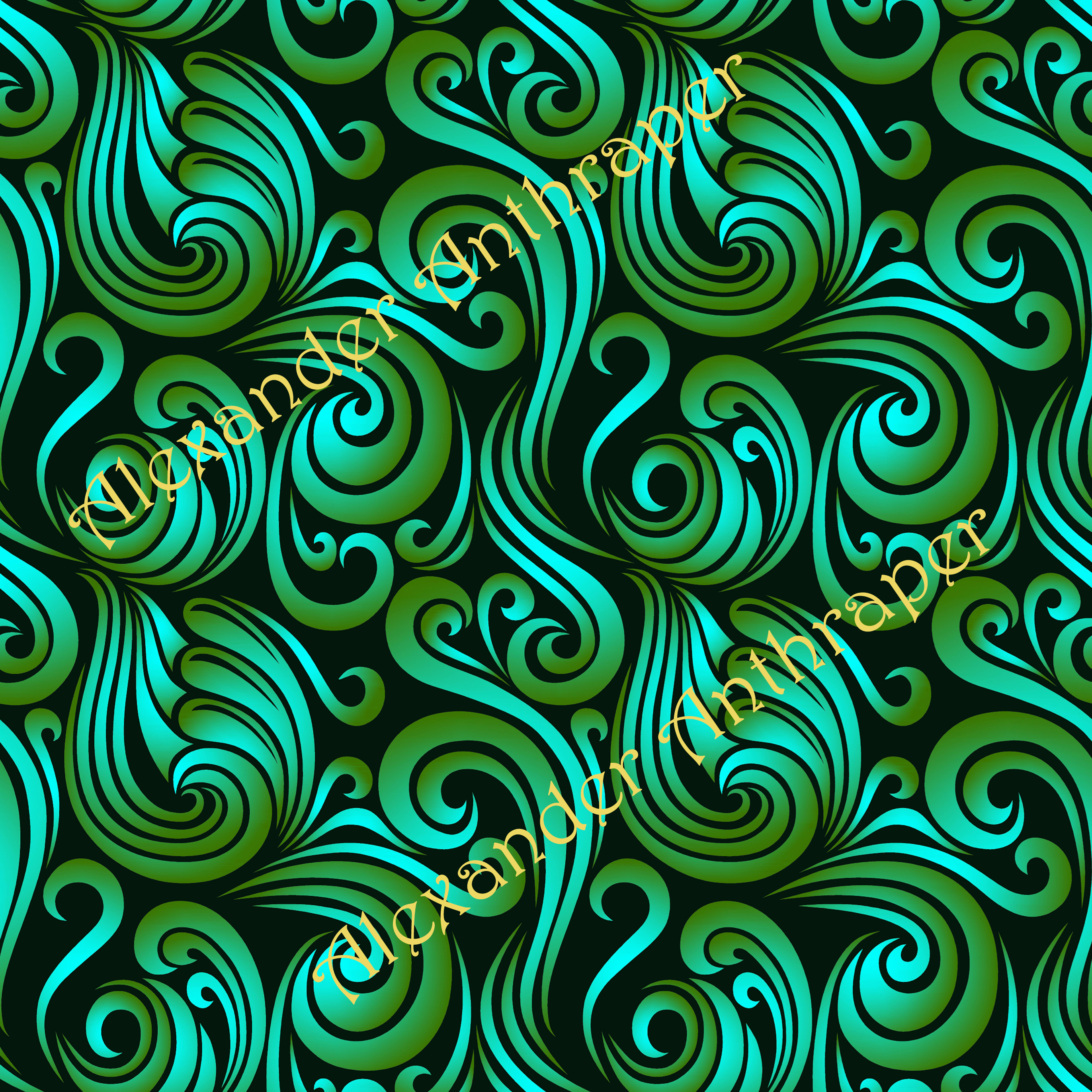 Emerald Currents (Seamless-Z1-D)