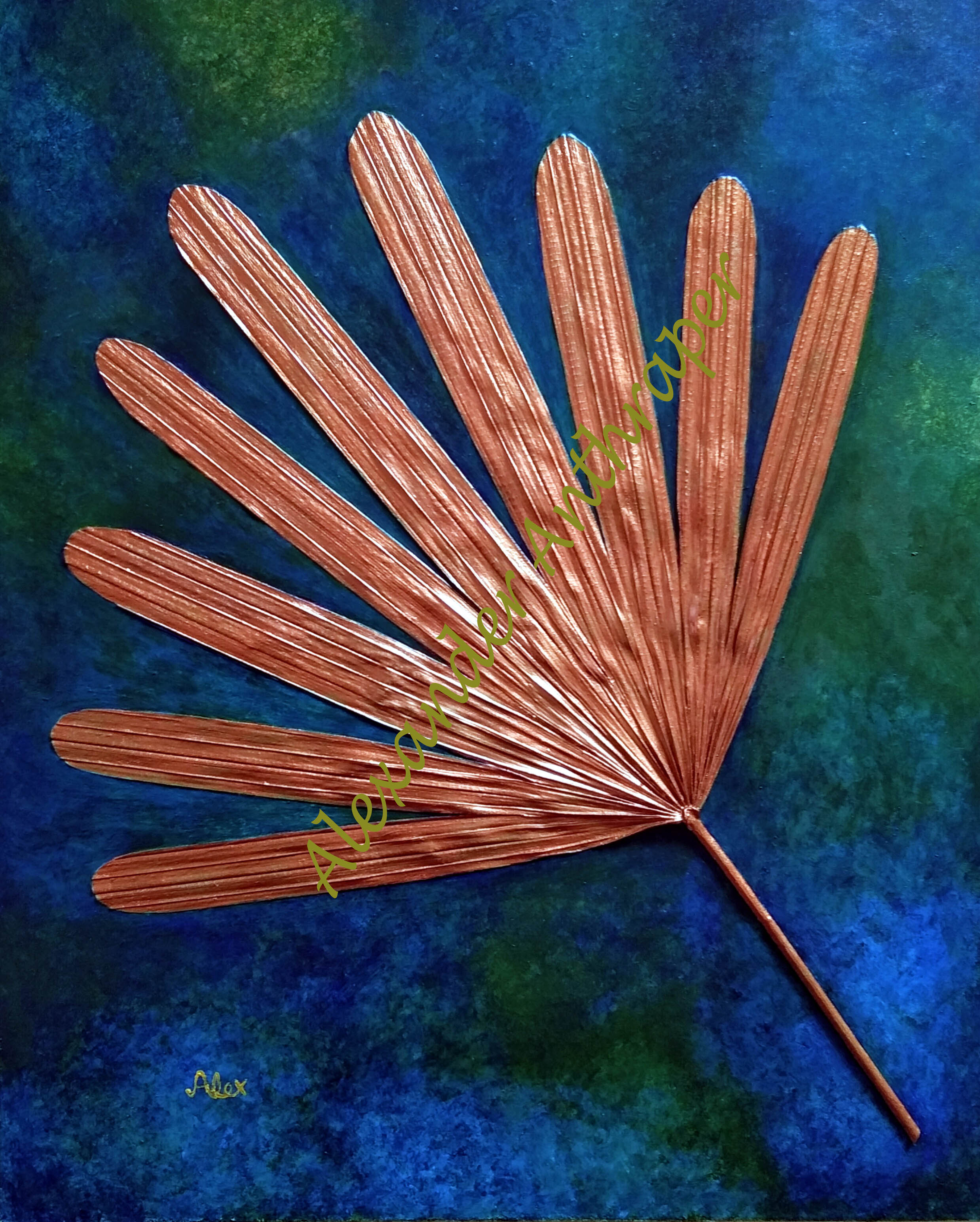 Bronze Palm Elegance (30 x 37 cms)