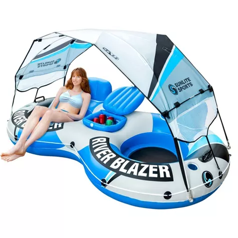River Blazer Inflatable Lounge Raft for 2