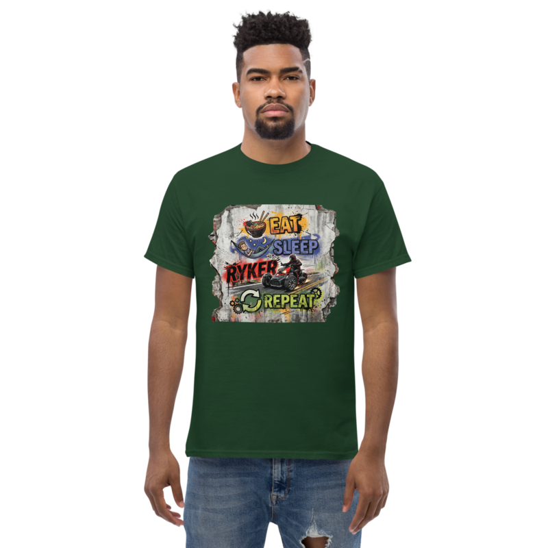 T-shirt moto Ryker pour homme unisexe, design moto graphique, style streetwear urbain