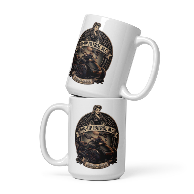 White blanc brillant pin up patrol - can am spyder