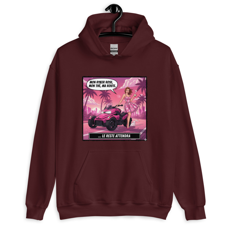 Hoodie femme Mon ryker rose 