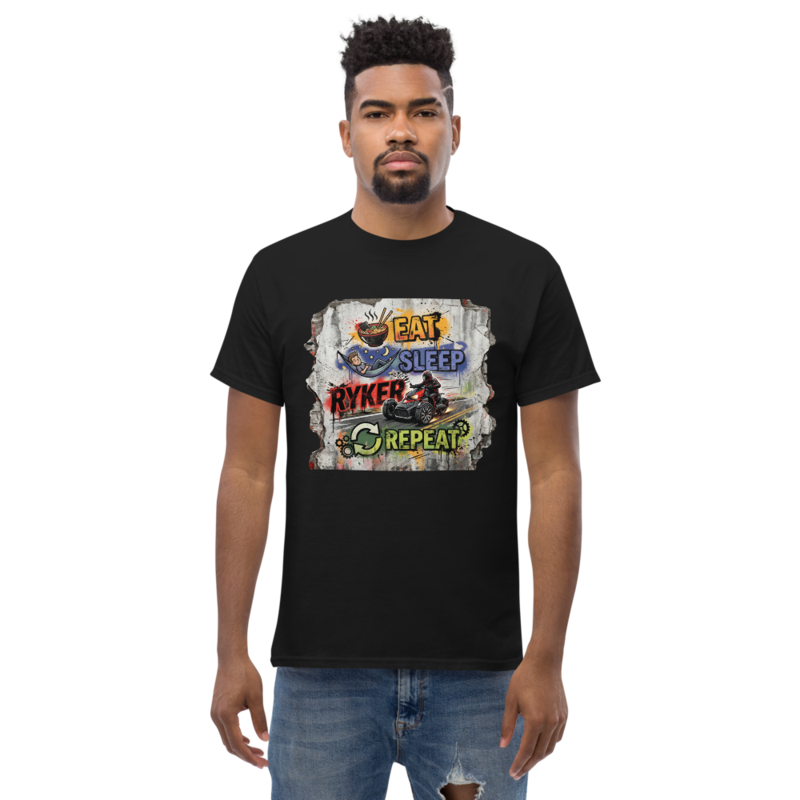 T-shirt moto Ryker pour homme unisexe, design moto graphique, style streetwear urbain