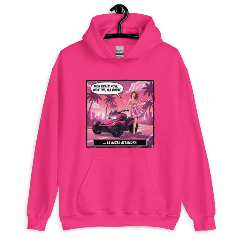 Hoodie femme Mon ryker rose