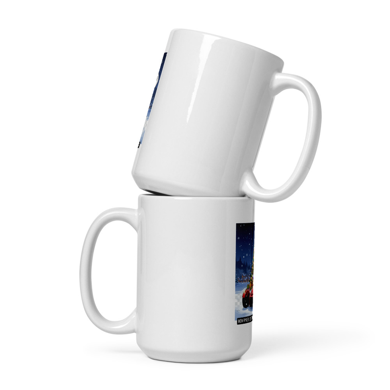 White glossy mug Noël