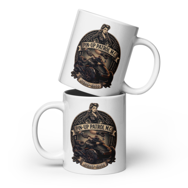 White blanc brillant pin up patrol - can am spyder