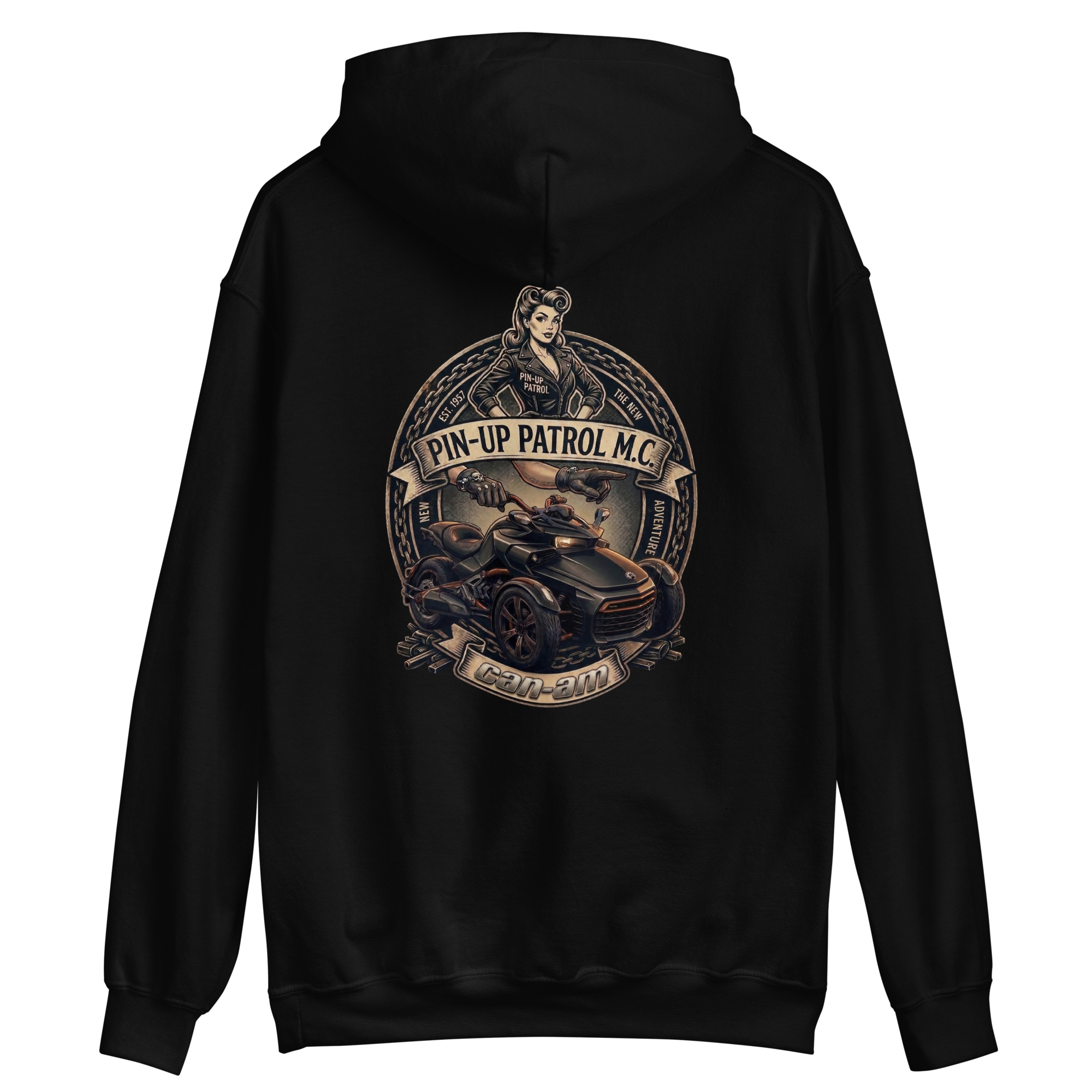 Hoodie femme pin up patrol - can am spyder