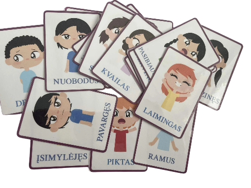 Emocijų kortelės vaikams