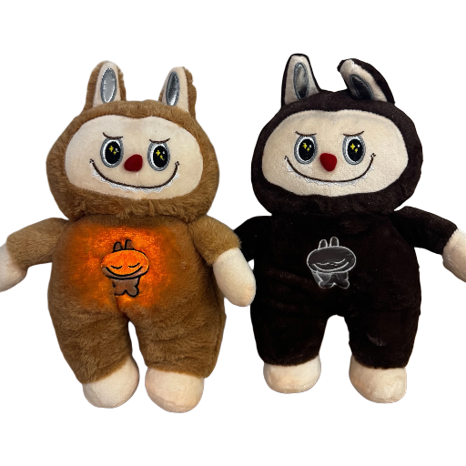 Pliušinis labubu su muzika ir „kvėpavimo“ judesiu kūdikiams 