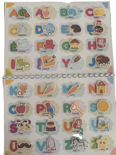 Abėcėlė su lipdukais