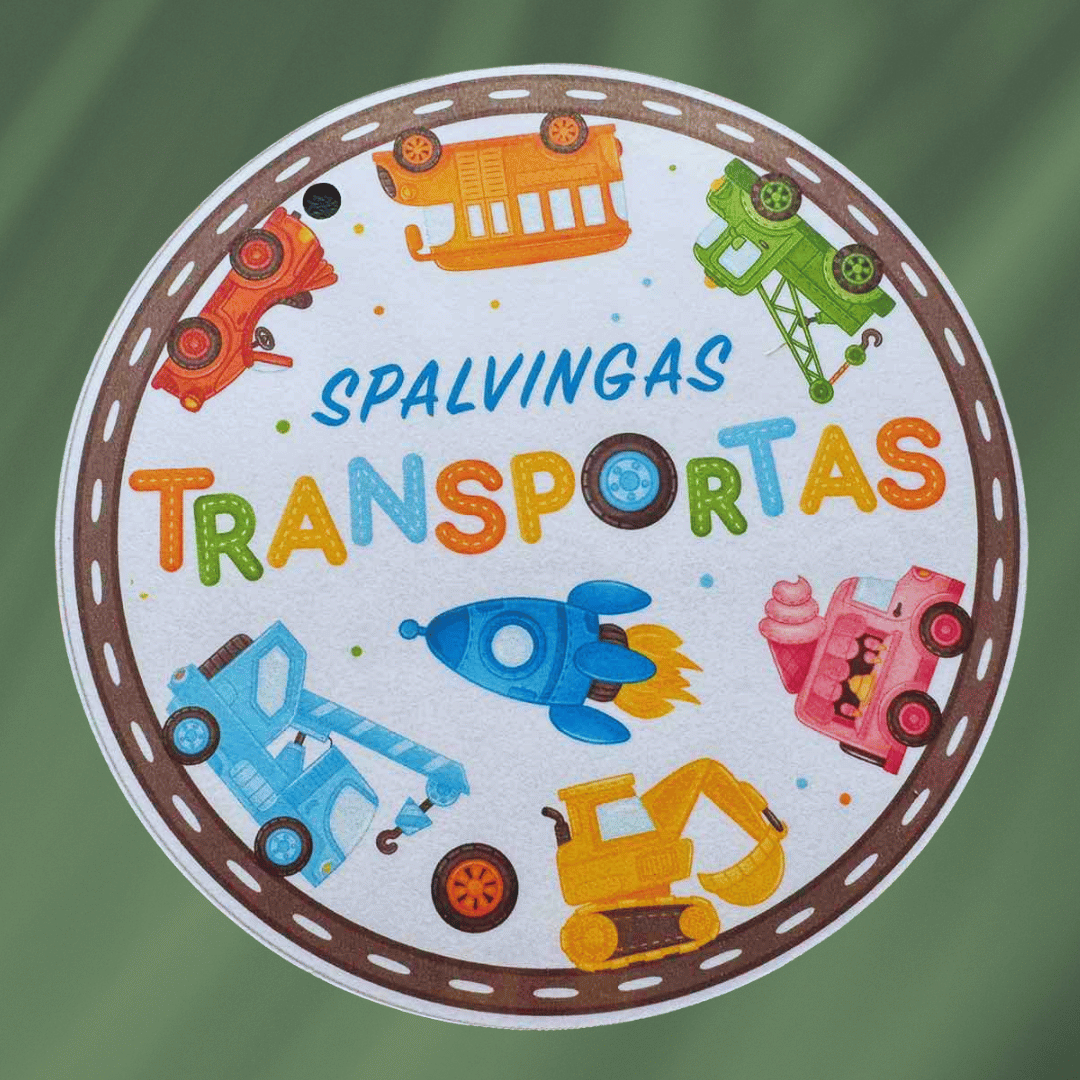Knygelė "Spalvotas transportas"