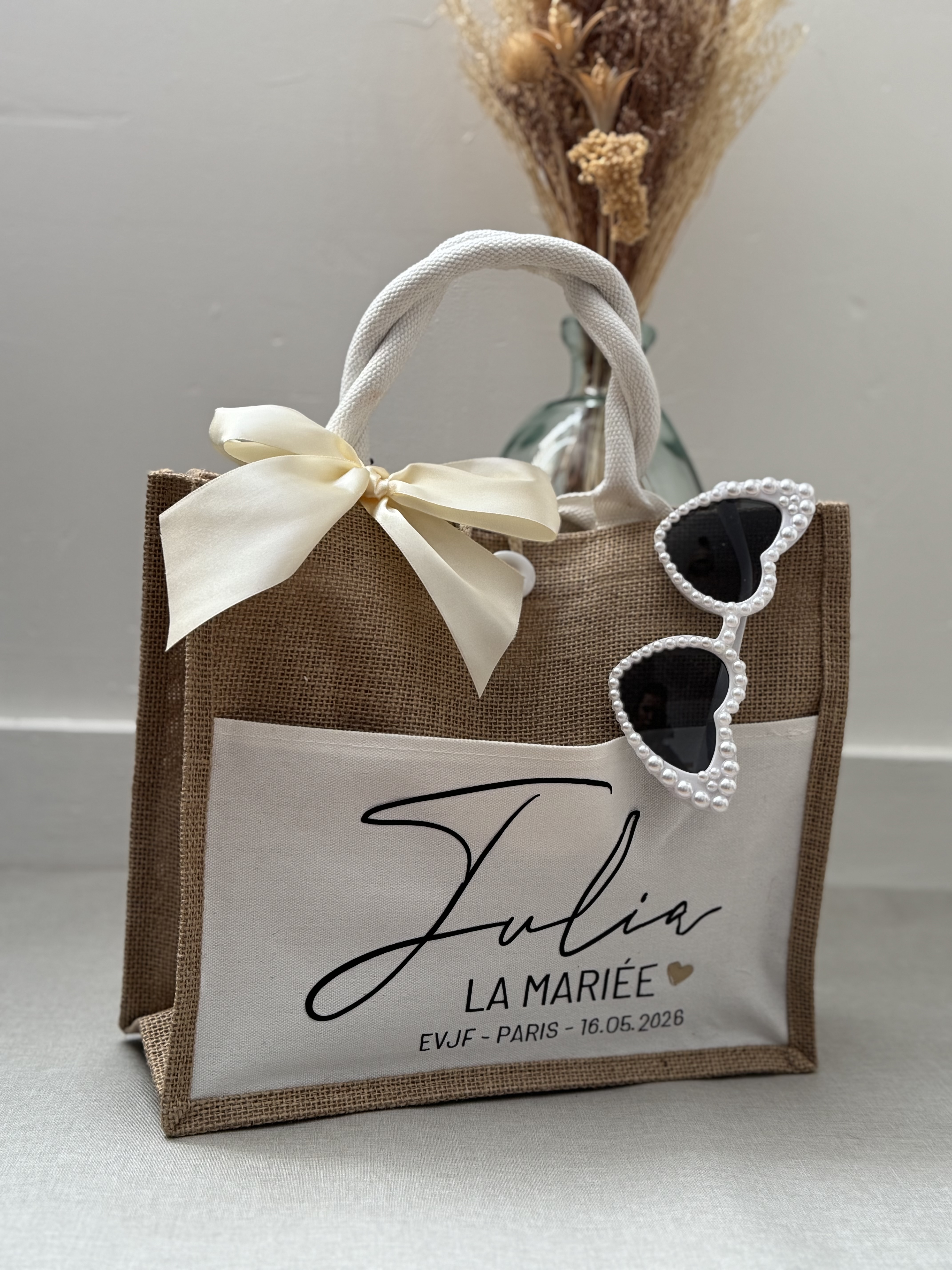 Sac en toile de jute personnalisé – EVJF