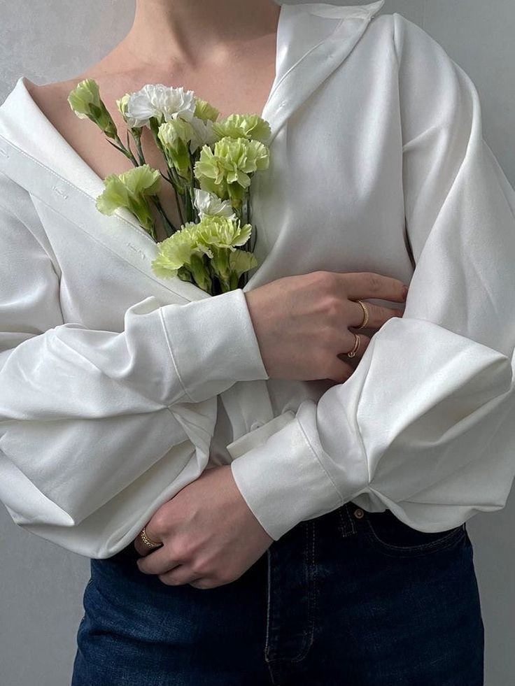 Camisa branca de manga longa