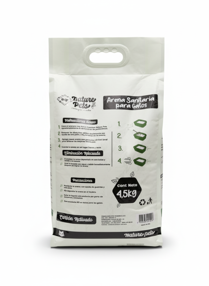 ARENA SANITARIA GATOS NATURE PETS 4.5KG