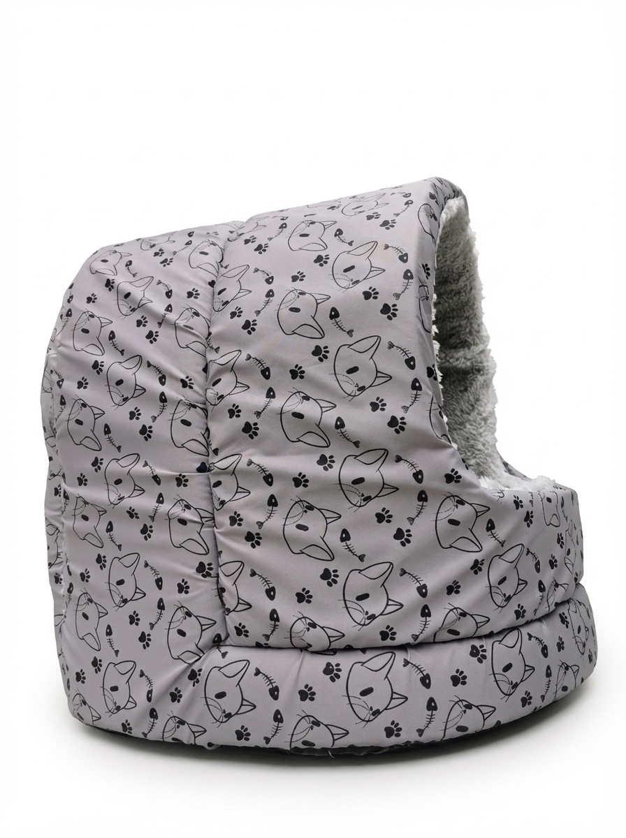 CAMA IGLÚ PELUCHE PARA GATOS