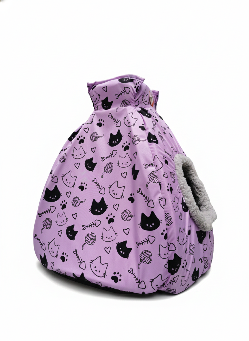 CAMA IGLÚ CON TÚNEL PARA GATOS