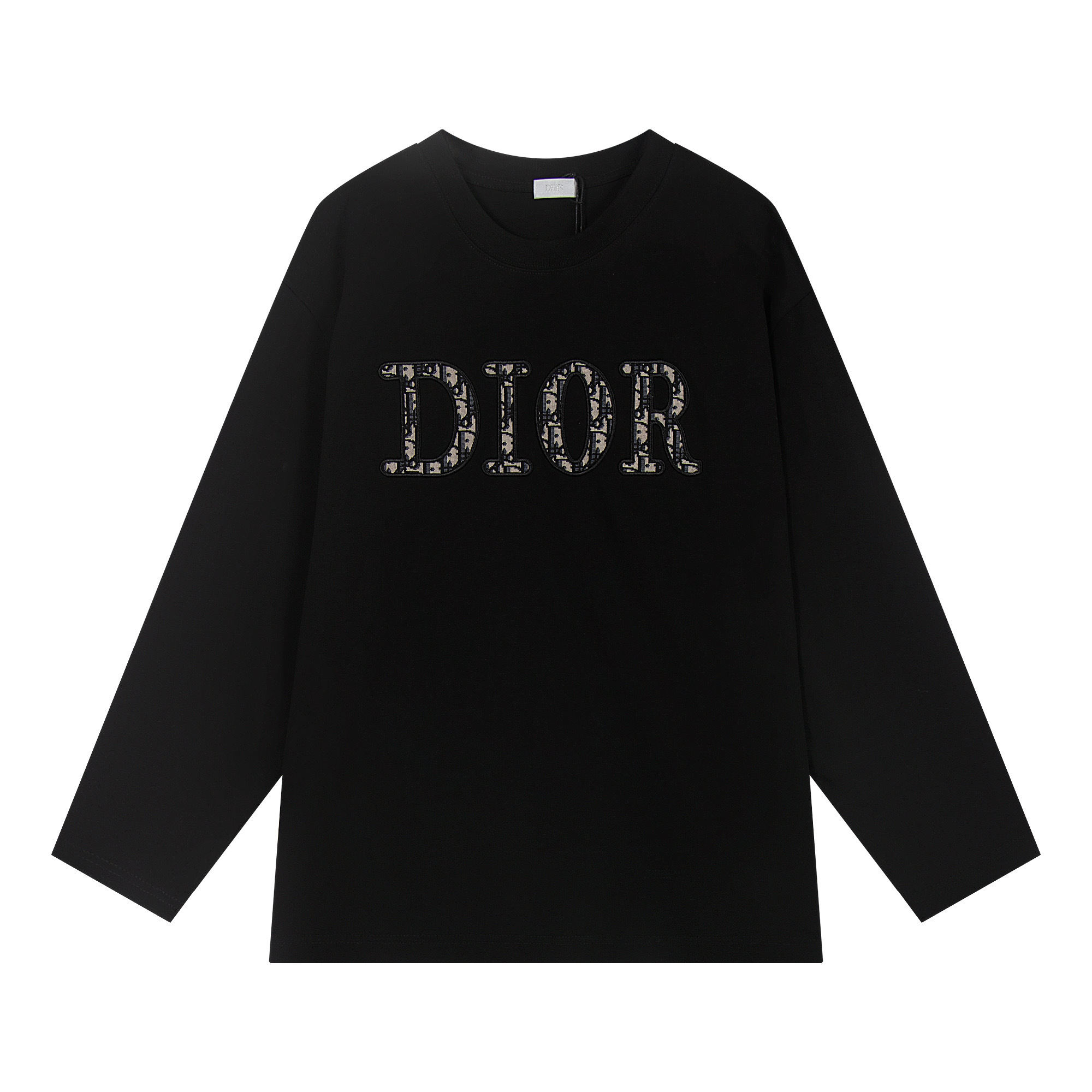 Felpa nera Dior Logo